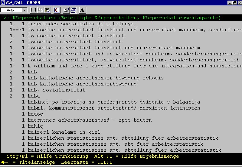 Beispiel aus dem Online-Katalog der Bibliothek