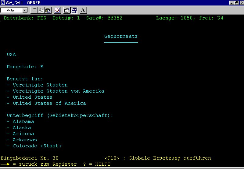 Beispiel aus dem Online-Katalog der Bibliothek